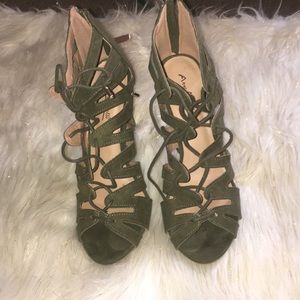 Olive green heels